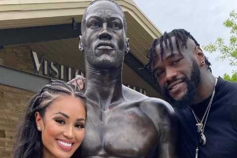 ‘Blood, sweat and tears’ – Deontay Wilder’s girlfriend Telli Swift makes emotional post after boxer unveils statue