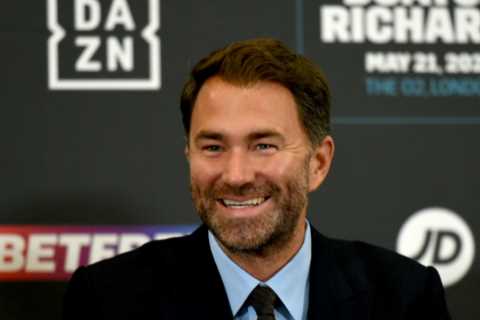Eddie Hearn hilariously claims he can’t wait for the day someone ‘chins’ Jake Paul ahead of Tommy Fury fight in August