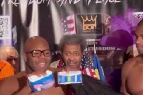 Daniel Dubois taunted with SANITARY TOWELS at weigh-in with Trevor Bryan as Brit vows to destroy rival’s ‘soft face’