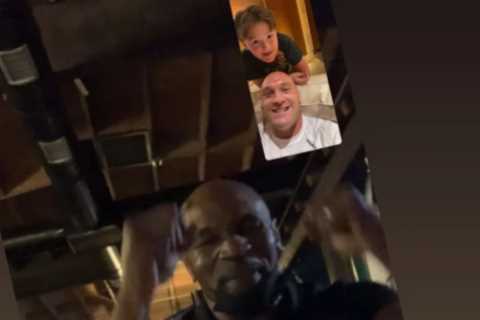 Tyson Fury FaceTimes ‘uncle’ Mike Tyson as heavyweight champ enjoys Miami holiday with wife Paris and kids