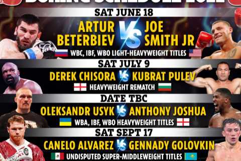 Boxing schedule 2022: Upcoming fights, fixture schedule including Dubois vs Bryan THIS WEEKEND, Joshua vs Usyk 2 DATE