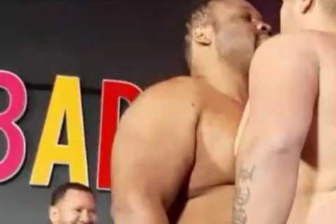 Drug-cheat Jarrell Miller weighs in heavier than Thor ahead of comeback fight after four years out