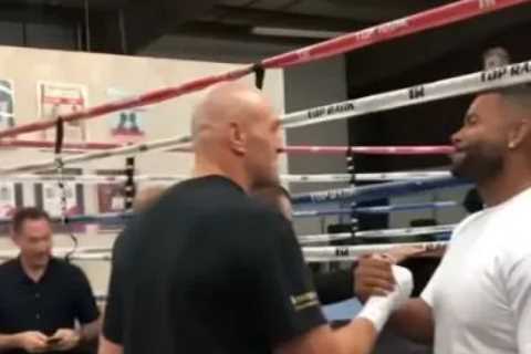 Watch Tyson Fury confront ‘speechless’ Christopher Lovejoy in gym after rival claimed he would KO Gypsy King