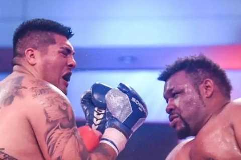 Cheat ‘Big Baby’ Jarrell Miller – weighing 341lbs – wins first fight in three-and-a-half years on ‘KO to Drugs’ show