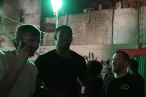 Anthony Joshua’s body double meets Oleksandr Usyk after filming with Brit in Saudi Arabia ahead of rematch fight