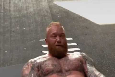 Watch Thor Bjornsson do 500 CRUNCHES in gruelling training vid as ripped star trains for next fight after Eddie Hall win