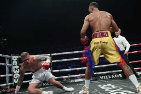 Ben Whittaker wows crowd as Olympic silver medallist earns sensational debut KO win over Greg O’Neill
