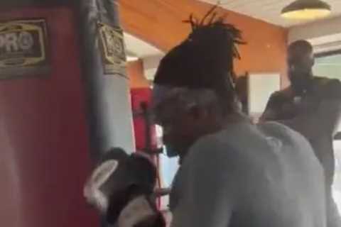 Watch YouTube boxing star KSI show off speed and power in training video as he vows to KO Alex Wassabi in return fight