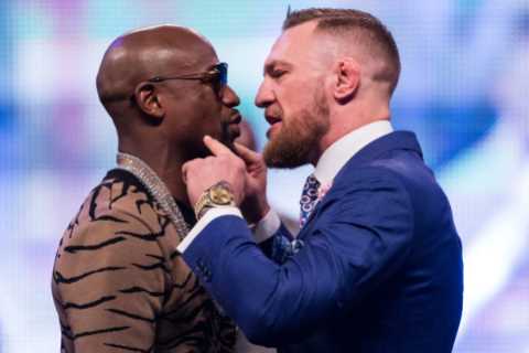 Inside Conor McGregor’s feud with Floyd Mayweather with ‘f***’ you’ suits and shocking trash talk ahead of boxing sequel