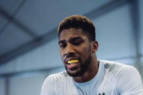 Anthony Joshua works up sweat in training after brutal workout as Brit ramps up preparation for Oleksandr Usyk rematch