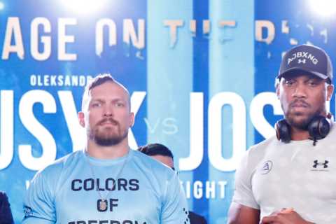 Anthony Joshua fight with Oleksandr Usyk to be shown for FREE in war-torn Ukraine after boxer spent months on front line