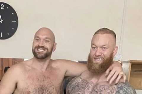Tyson Fury and dad John mock Games of Thrones’ Thor Bjornsson amid fight talks by dressing up in Viking hats in Iceland