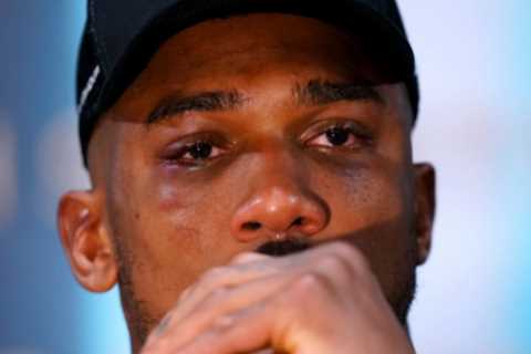 ‘I was just so upset’ – Anthony Joshua in tears in press conference as he explains bizarre ring meltdown after Usyk loss
