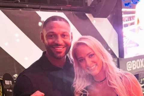 ‘He picked it’ – Ebanie Bridges jokes eye-popping dress worn while watching Anthony Joshua vs Usyk was chosen by Brook