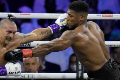 Anthony Joshua threw FEWER punches at Oleksandr Usyk in rematch compared to first fight despite tactic change