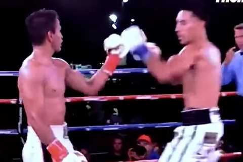 Watch boxer KO rival with ‘dirty but legal’ sucker punch leaving fans split on whether move is fair