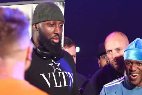 KSI and Joe Weller almost trade punches in fiery face-off before security step in as a YouTuber calls for ‘street fight’