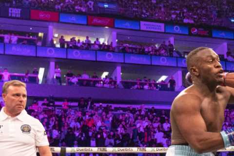YouTube star Deji batters Fousey and leaves rival with bruised eye after finally winning first fight on KSI’s undercard