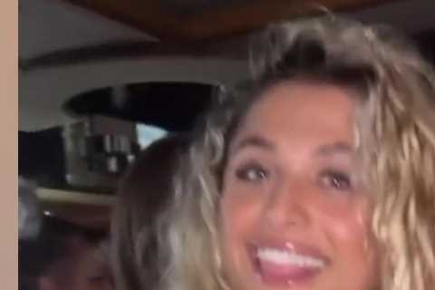 Love Island stars Antigoni Buxton and Paige Thorne join KSI’s glam boat party on Thames after double boxing wins at O2