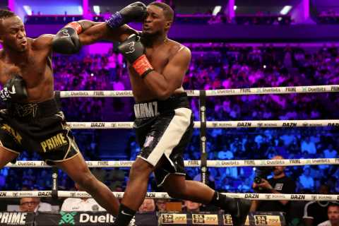 KSI takes just two rounds to KO Swarmz as he totally dominates and leaves bitter rival bloodied in first of two fights