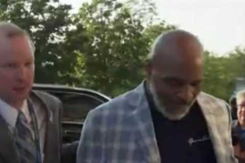 Mike Tyson looking fit and well without walking stick as he joins all-star cast to watch Serena Williams