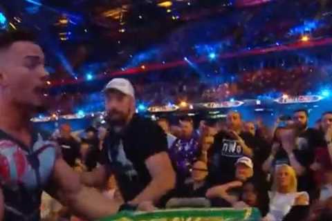 Fans all say same thing as Tyson Fury knocks out Theory at WWE’s Clash at the Castle before singing with Drew McIntyre