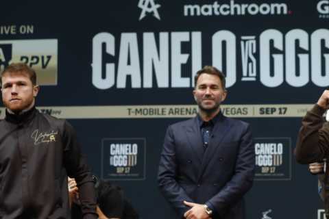 Watch Canelo Alvarez and Gennady Golovkin’s intense face off with fierce rivals eerily silent ahead of trilogy fight