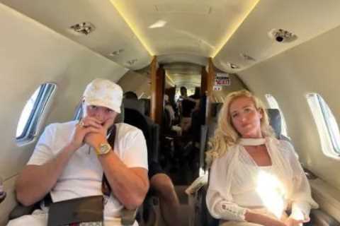 Tyson Fury and wife Paris fly out on private jet to Cannes for holiday break away ahead of Anthony Joshua fight talks
