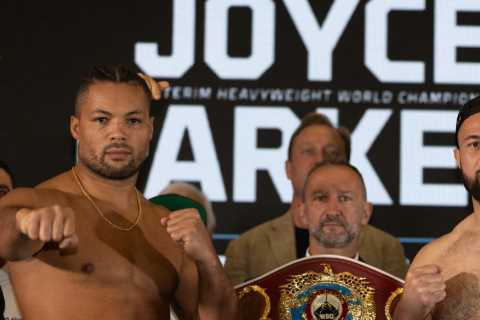 Joe Joyce one stone heavier than Joseph Parker with rivals to fight at career-heaviest weight in title bout