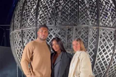 Anthony Joshua hugs ‘world’s sexiest athlete’ Alica Schmidt and Naomi Campbell at Milan Fashion Week