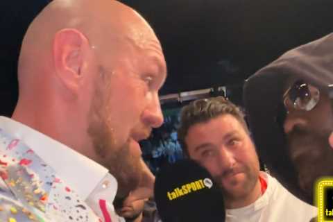 Derek Chisora tells Tyson Fury he will LOSE to Anthony Joshua as rivals clash in heated exchange after Joyce v Parker