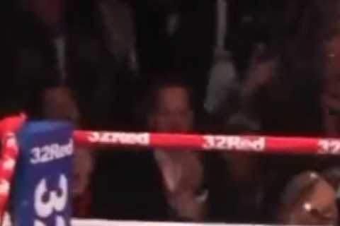 Tyson Fury nods his head in appreciation as close pal Joseph Parker is knocked out by Joe Joyce’s brutal punch