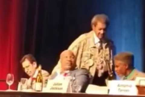 Watch moment Mike Tyson snapped at Don King after seeing him for first time since suing him for $100million