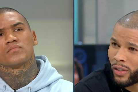 Eubank Jr says he’ll RETIRE if he loses to Benn in icy exchange as pair come face-to-face on GMB flanked by security