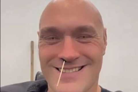 Tyson Fury screams in pain while getting nostrils waxed as Gypsy King finally reveals his weakness