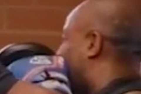 Mike Tyson, 56, looks ferocious on pads as he shows off incredible speed in brutal training video