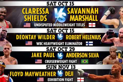 Boxing schedule 2022: Results, upcoming fights including Shields vs Marshall, Jake Paul & Floyd Mayweather NEXT fights