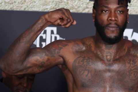 Deontay Wilder weighs in almost two STONE lighter for Helenius fight than he did for trilogy loss to Tyson Fury