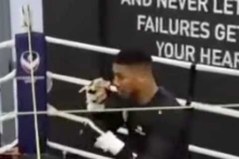Watch Anthony Joshua in training for comeback fight as heavyweight star vows to ‘keep hustling’ ahead of 2023 return