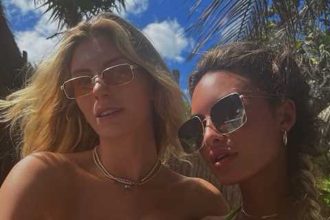 Jake Paul’s stunning girlfriend Julia Rose stuns in bikini on beach before gruelling hot yoga session