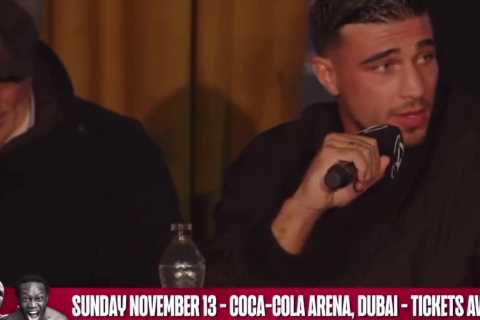 Watch as Tommy Fury’s raging dad John is restrained by security as he tries to confront Anthony Taylor