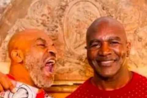 Mike Tyson reunites with Evander Holyfield as old rivals bizarrely team up for new ear-shaped cannabis product