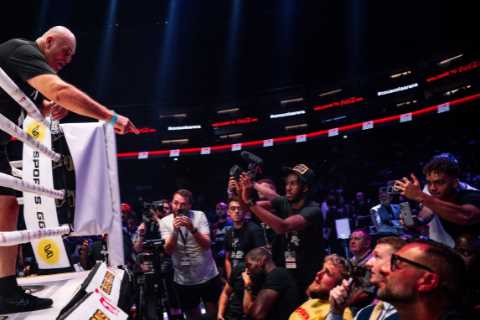 Tommy Fury’s dad John says Jake Paul ‘absolutely s*** his trousers’ after ringside clash at son’s fight in Dubai