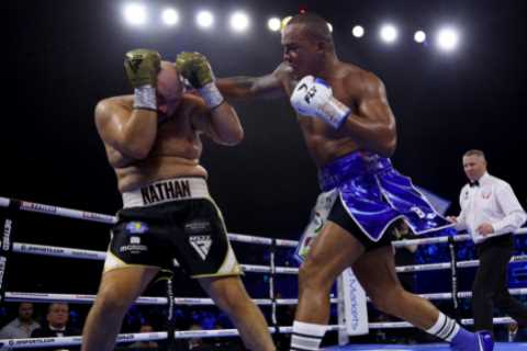 Fabio Wardley survives SICKENING shattered nose to stop rival Nathan Gorman and grab British heavyweight title