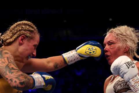 Ebanie Bridges settles grudge match against Shannon O’Connell in style as ref stops fight in eighth round