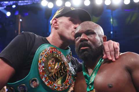 Tyson Fury claims Oleksandr Usyk is ‘nowhere near as tough’ as Derek Chisora as war of words begins ahead of epic fight