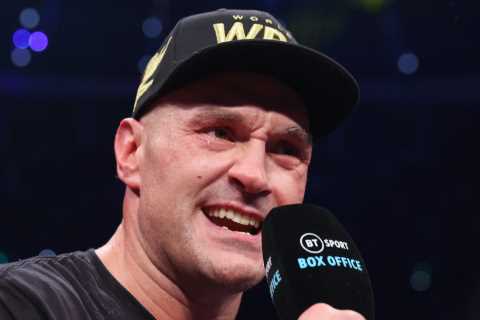 Tyson Fury says Oleksandr Usyk would ‘run away like a little b****’ if pair face off as Ukrainian ‘not strong enough’