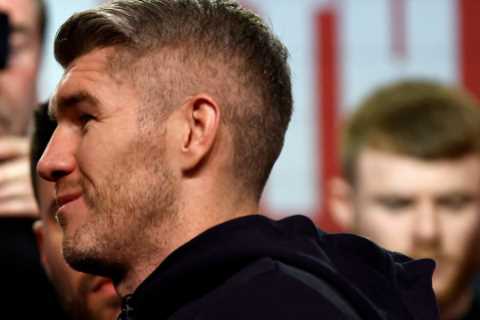 Chris Eubank Jr wears Man Utd shirt to Liam Smith weigh-in and tips scales in rainbow armband after homophobia row
