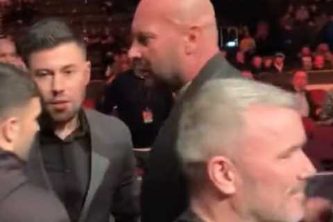 Josh Taylor and Jack Catterall forced apart after furious row at Chris Eubank Jr fight as bitter rematch is delayed