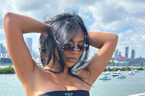 Floyd Mayweather’s ex-girlfriend Gallienne Nabila looks sensational in tiny black bikini and crop top in stunning shoot